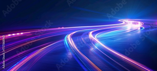 Neon Highway: A Glowing Trip Through Time Generative AI
