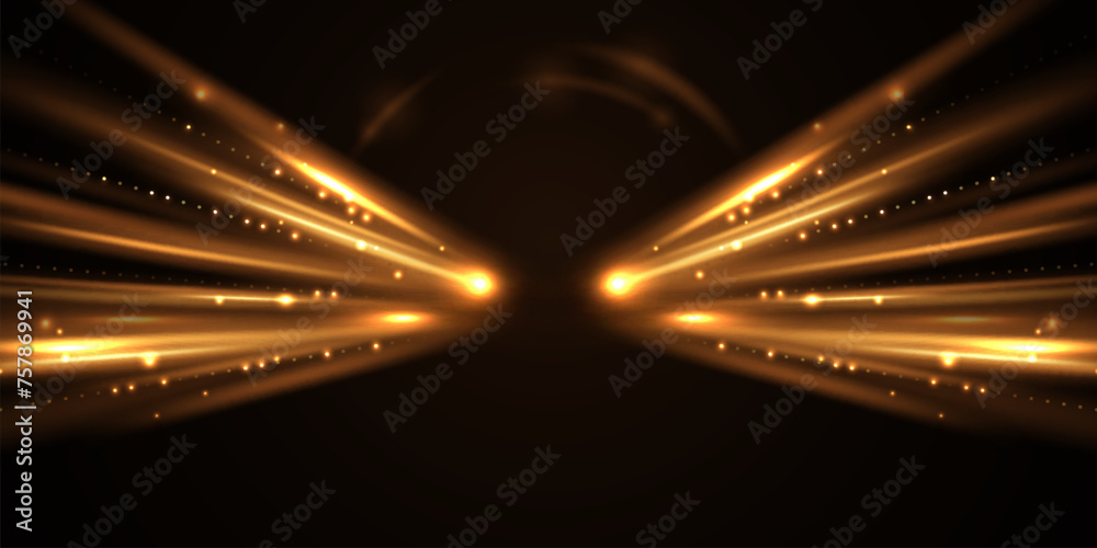 beautiful light speed line background on black background abstract design vector illustration