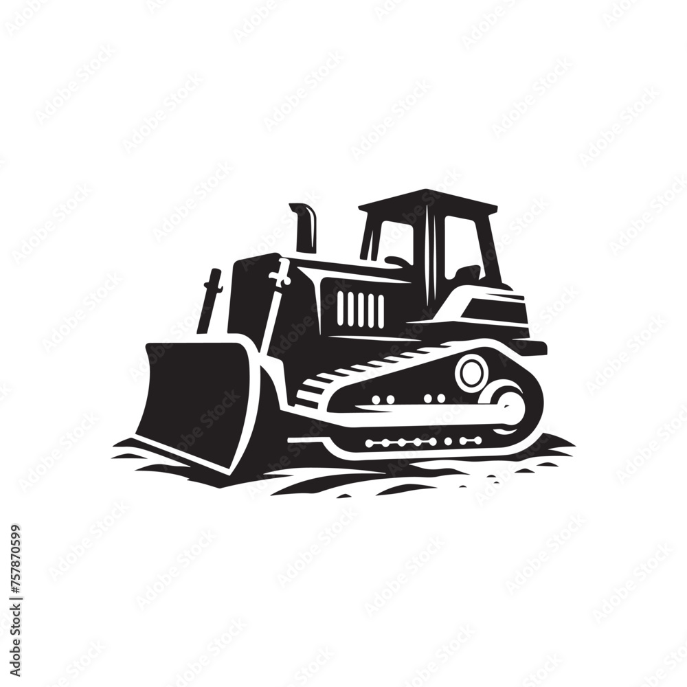 Vector Bulldozer Silhouette Illustration for Construction, Engineering, and Industrial Design Projects, Bulldozer vector, Bulldozer Illustration. Vector Bulldozer Silhouette Illustration for Construction, Engineering, and Industrial Design Projects, Bulldozer vector, Bulldozer Illustration.