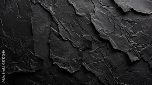 Black Textured Paper Surface Close Up, Textured, paper, surface