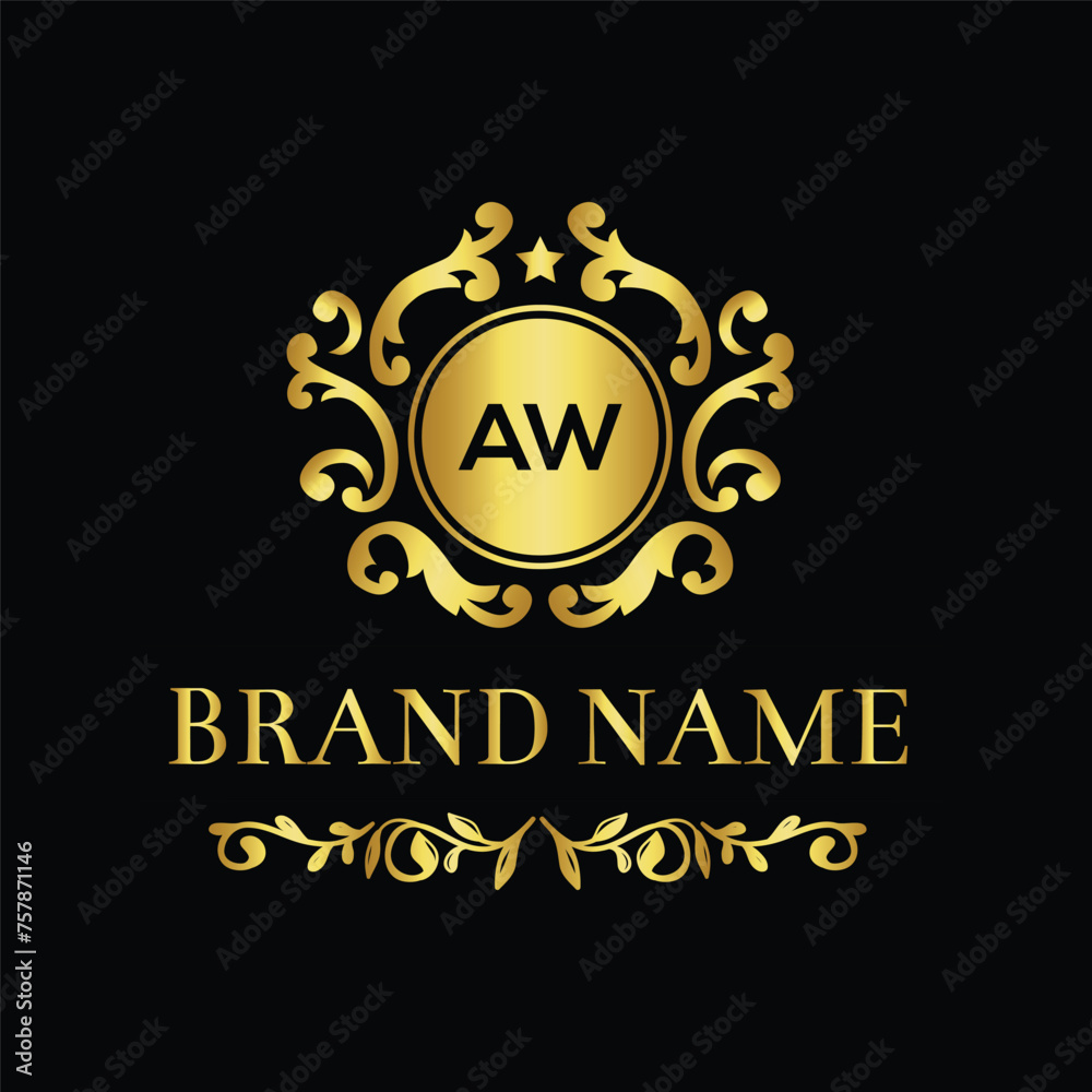 Minimal Initial AW Logo Design with Handwriting Style Vector and Illustration Minimal Initial AW Logo Design with Handwriting Style Vector and Illustration