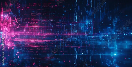 Pink Neon Matrix: A Glimpse into the Future Generative AI