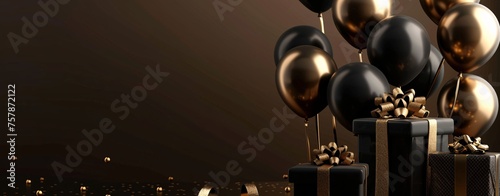 Golden Balloons and Black Ribbon: A Gift for the New Year Generative AI