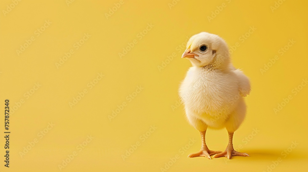 Chick-fil-A-style Chicken: A Yellow Background and a Chick's Face Generative AI Chick-fil-A-style Chicken: A Yellow Background and a Chick's Face Generative AI