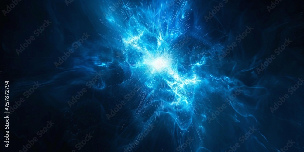 Neon Blue Blur: A Glimpse into the Future Generative AI