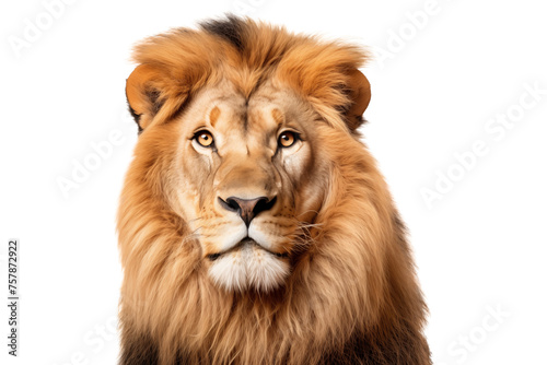 Portrait of a lion isolated on a transparent background. © Olexandra