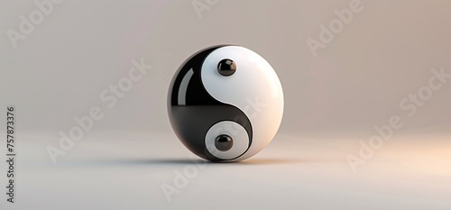 Yin and Yang Ball A Symbol of Balance and Harmony Generative AI