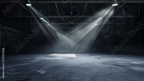 Illuminated Warehouse A Glimpse into the Future of Industrial Lighting Generative AI © Mandeep