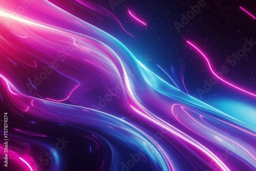 Colorful Abstract Background With Wavy Lines