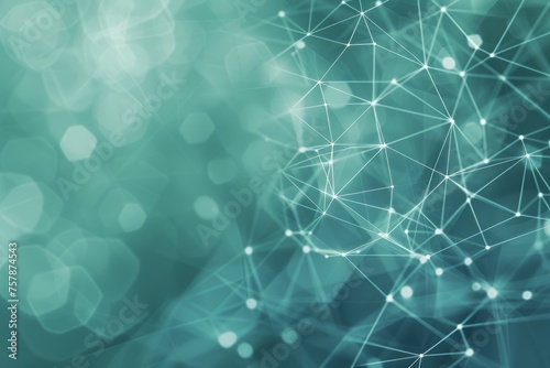 Blue and Green Background With Lines and Dots