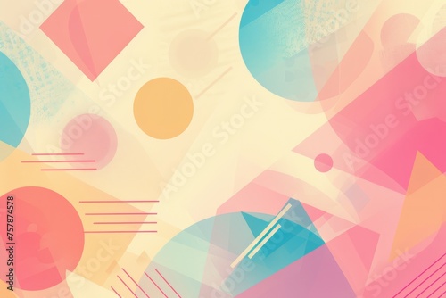 Colorful Abstract Background With Circles and Lines