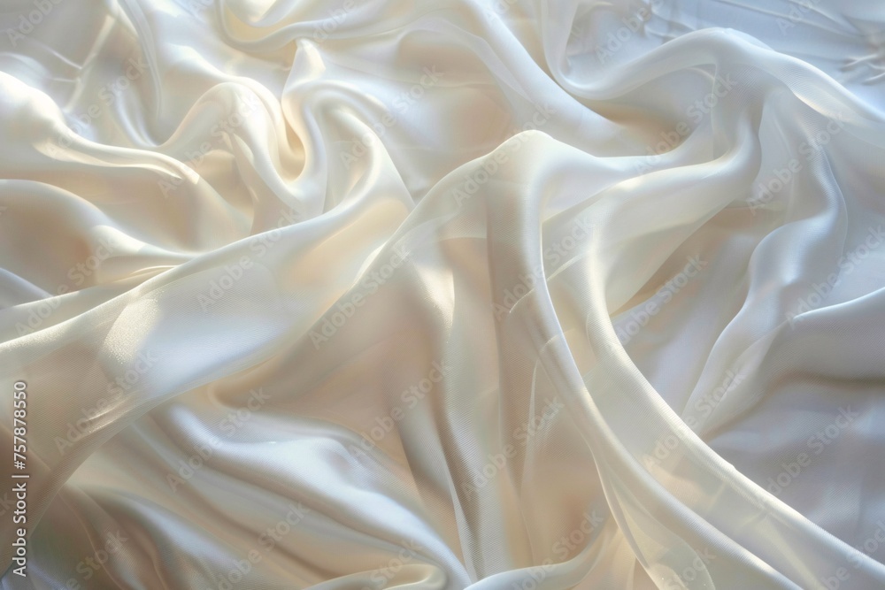 Obraz premium Fashionable Folds White Sheets in the Spotlight Generative AI