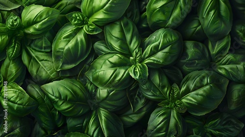 A Fresh and Vibrant Display of Spinach Leaves Generative AI photo