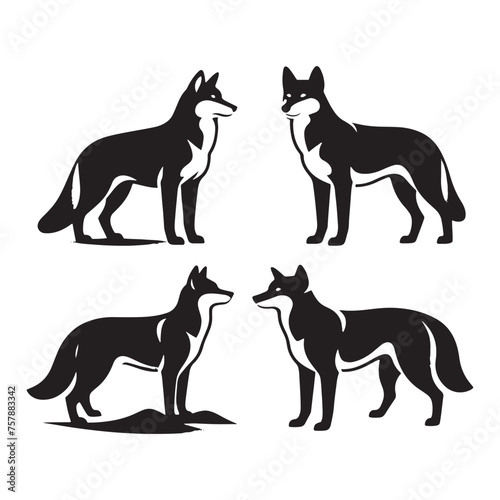 Dingo Silhouette Vector  Dynamic Designs for Wildlife Enthusiasts and Creative Projects  Dingo vector  Dingo Illustration.