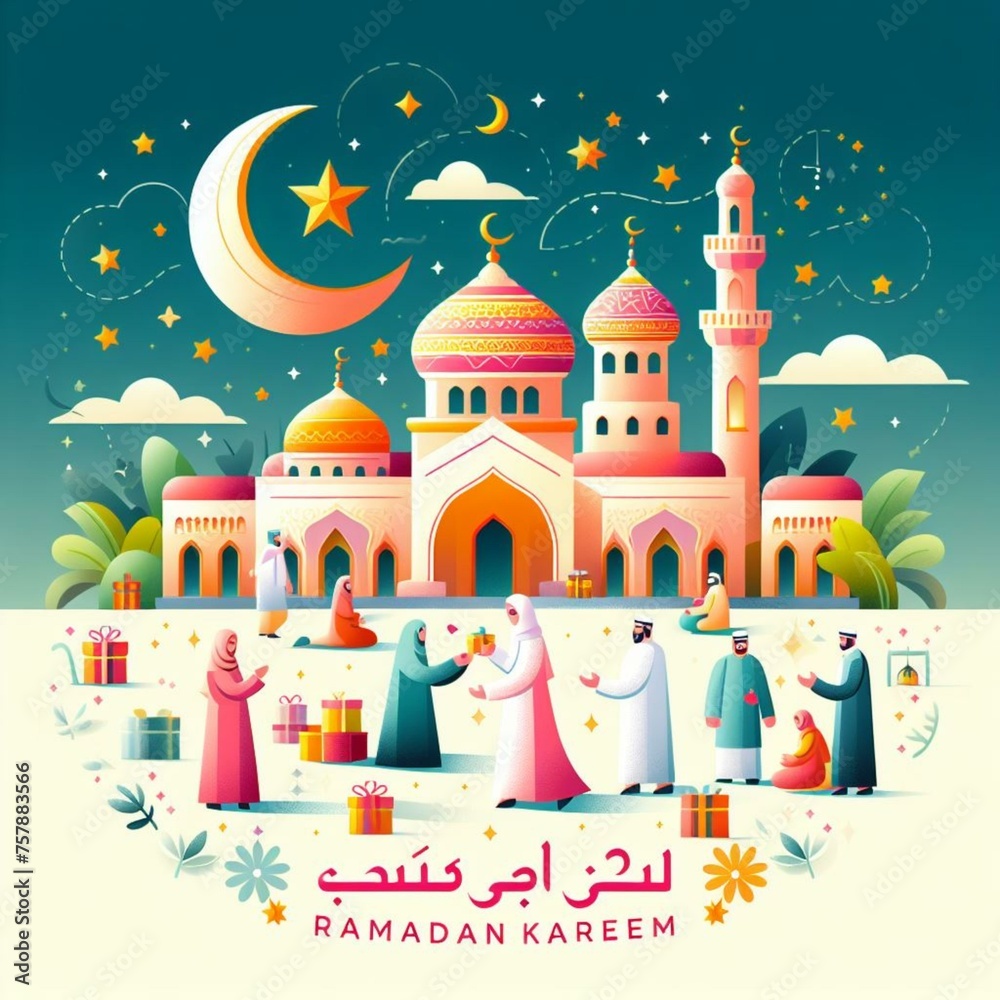 Illustration of Ramadan kareem 2024