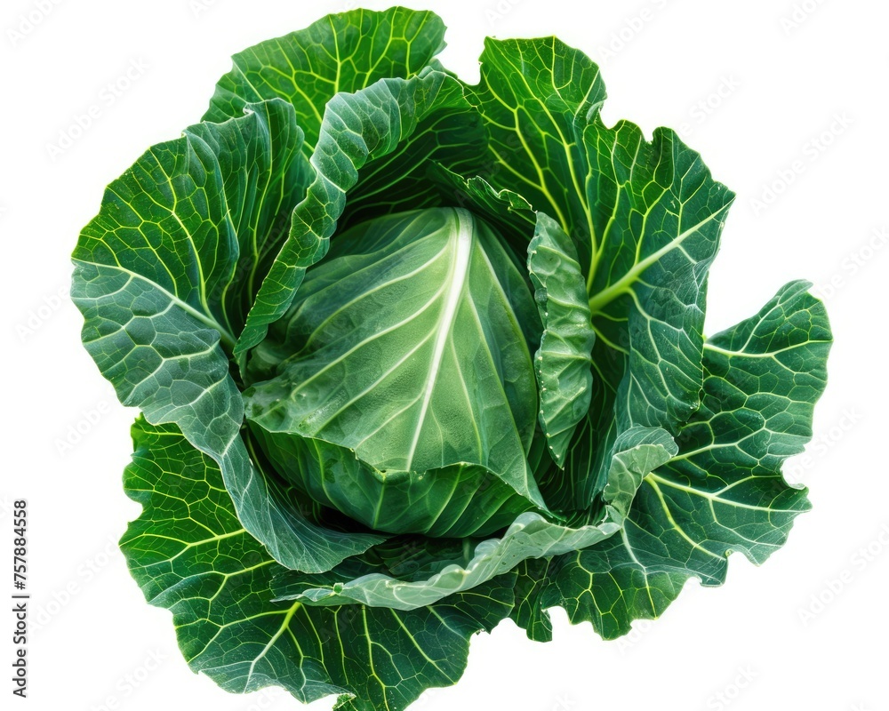 Fresh Green Cabbage Leaf Closeup, Isolated on White Background. Perfect for Agriculture, Cooking, Diet, and Brussels Sprouts Fresh Green Cabbage Leaf Closeup, Isolated on White Background. Perfect for Agriculture, Cooking, Diet, and Brussels Sprouts
