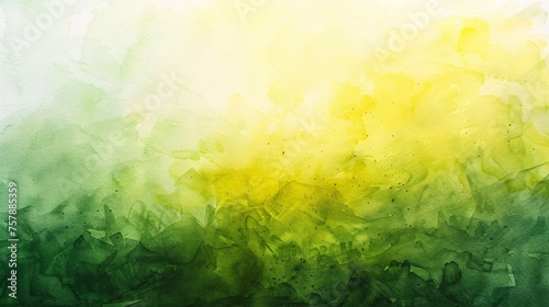 Yellow and Green Abstract Artwork Generative AI