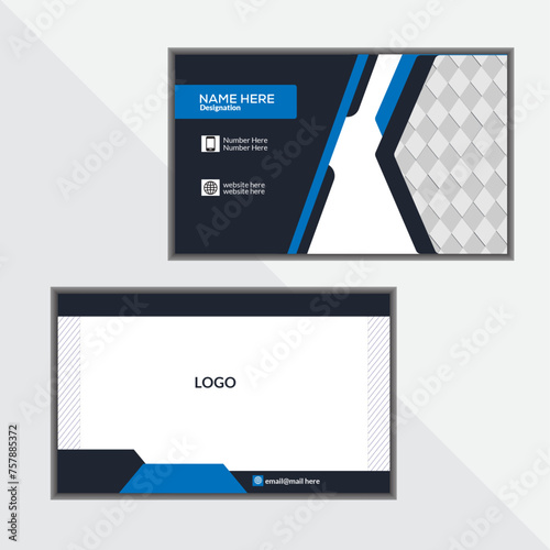 Modern and professional business card template , Double sided business card .