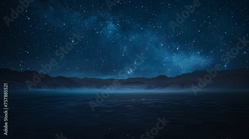 Night Sky Over the Mountains A Stellar Spectacle in December Generative AI