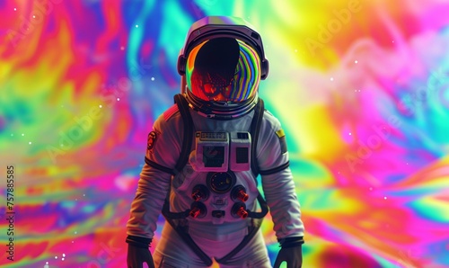 Astronaut in Space Suit Generative AI photo