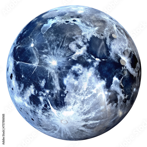 Moon isolated on white background