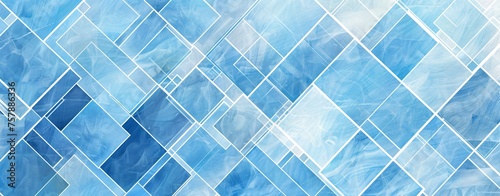 February's Blue Moon A Stunning Display of Blue and White Tiles Generative AI