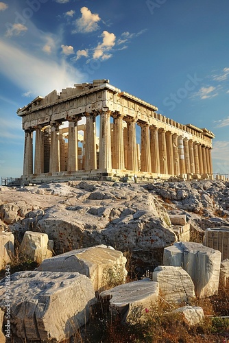 Greek Temple Ruins A Timeless Architectural Marvel Generative AI