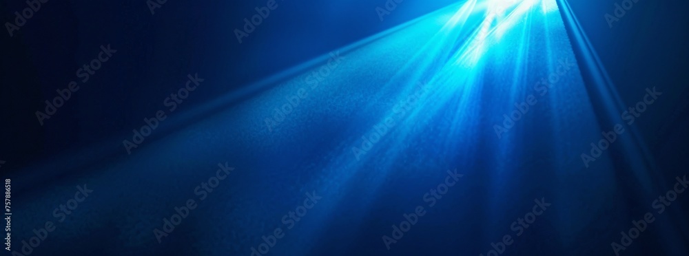 Fototapeta premium Glowing Blue Light Beams Through the Sky A Stunning Visual of the Aurora Borealis Generative AI