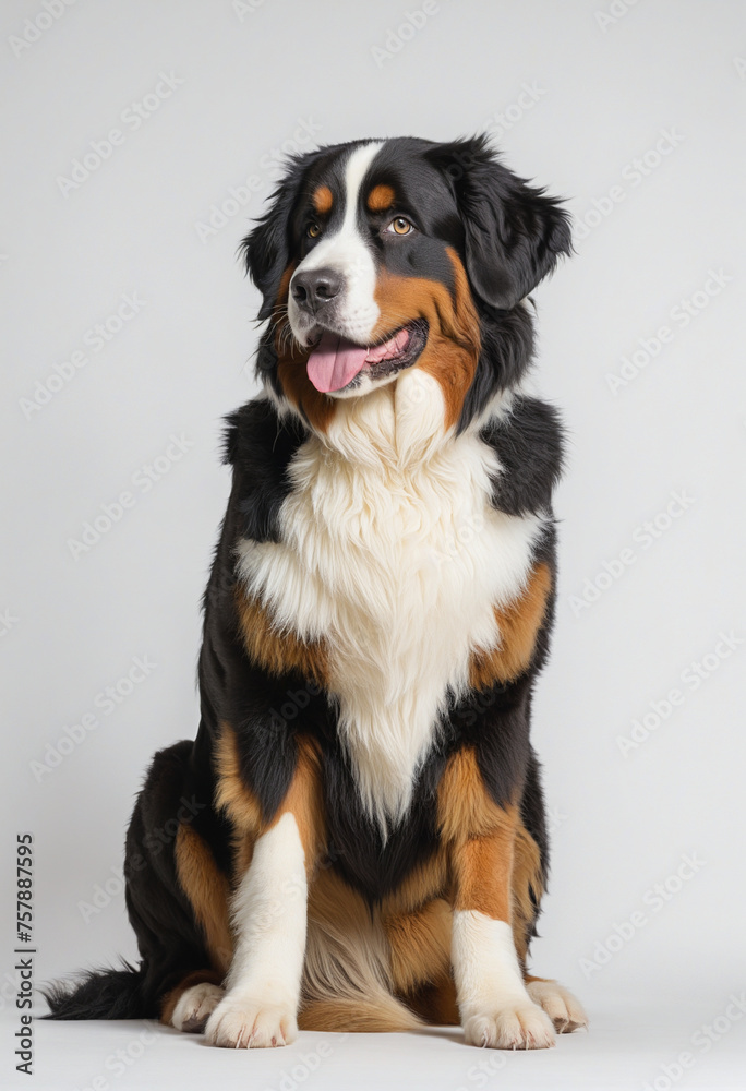 bernese mountain dog isolated on a transparent background
