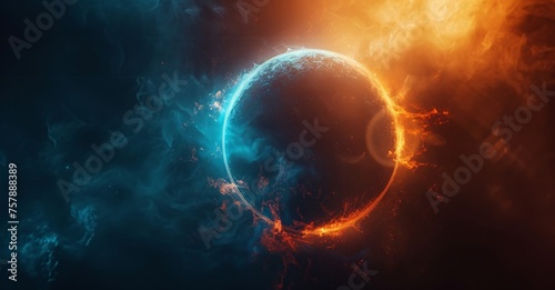 A Solar Eclipse in the Digital Age Generative AI photo