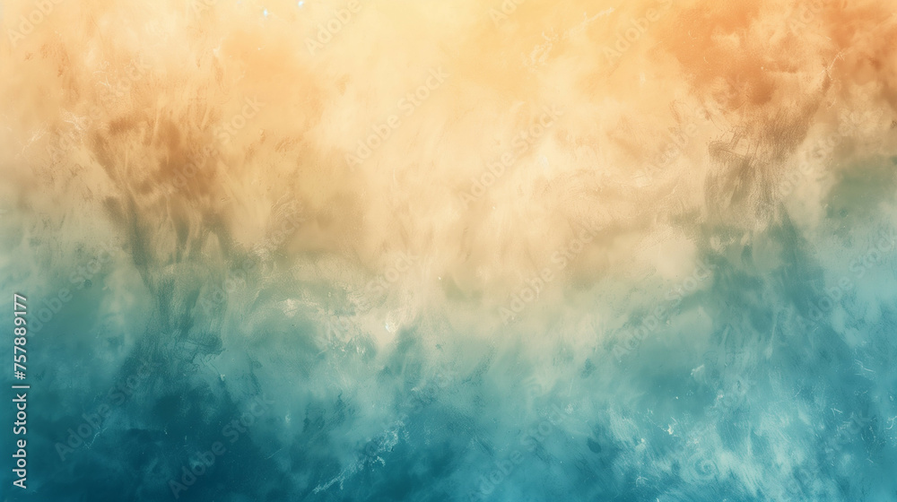 Abstract gradient texture backdrop with grainy blue-beige tones  - obrazy, fototapety, plakaty 