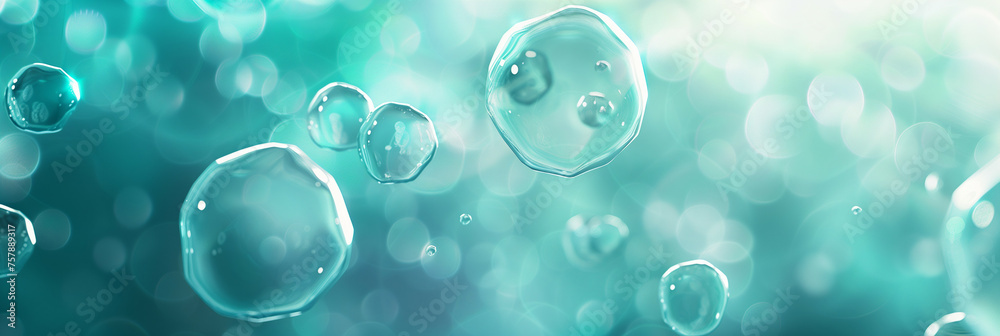 Abstract medical concept background with floating molecules 