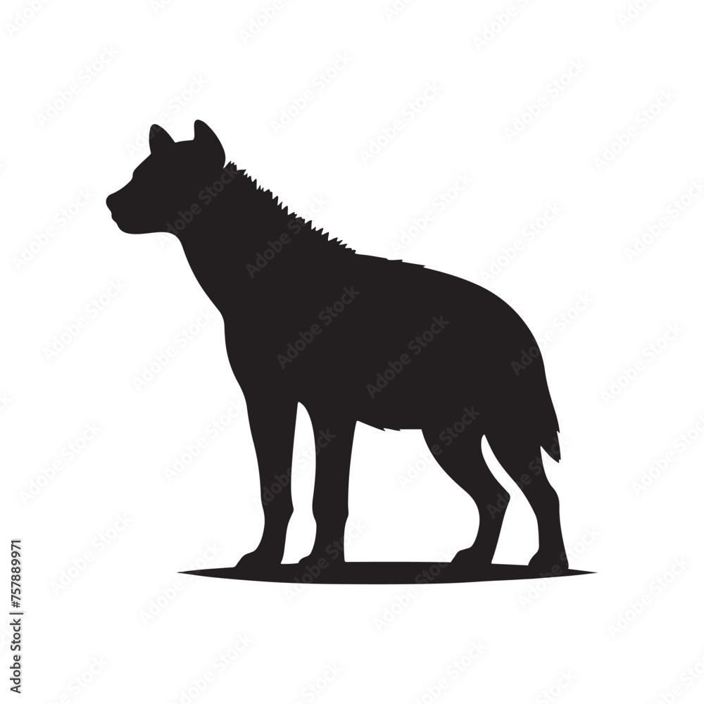 Hyena Silhouette Vector: Predatory Shapes for African Wildlife, Safari Adventure, Hyena vector, Hyena Illustration. Hyena Silhouette Vector: Predatory Shapes for African Wildlife, Safari Adventure, Hyena vector, Hyena Illustration.