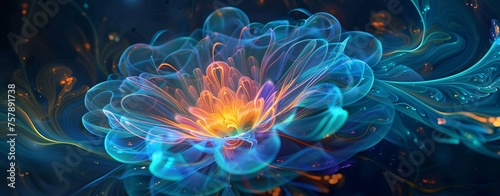 Neon Flower Power A Radiant Blossom in the Digital Age Generative AI
