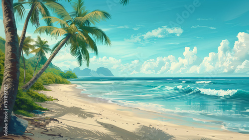 Beautiful image of a tropical beach © Anton