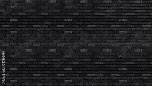 Brick wall black for interior floor and wall materials