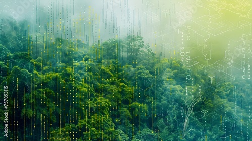 Digital Rainforest, Concept of Nature and Technology © R Studio