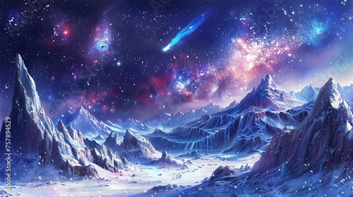 Cosmic Night Sky A Celestial Adventure Generative AI © Bipul Kumar