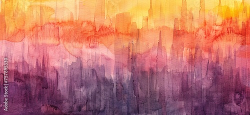 Purple Sunset Skyline Generative AI