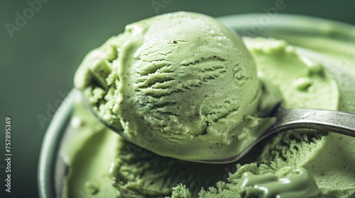 Green Ice Cream Sundae A Cool Treat for a Warm Month Generative AI © Bipul Kumar