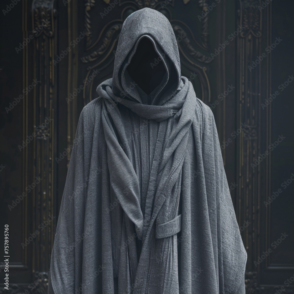 Gothic Chic A Mysterious Figure in a Robe Generative AI Gothic Chic A Mysterious Figure in a Robe Generative AI