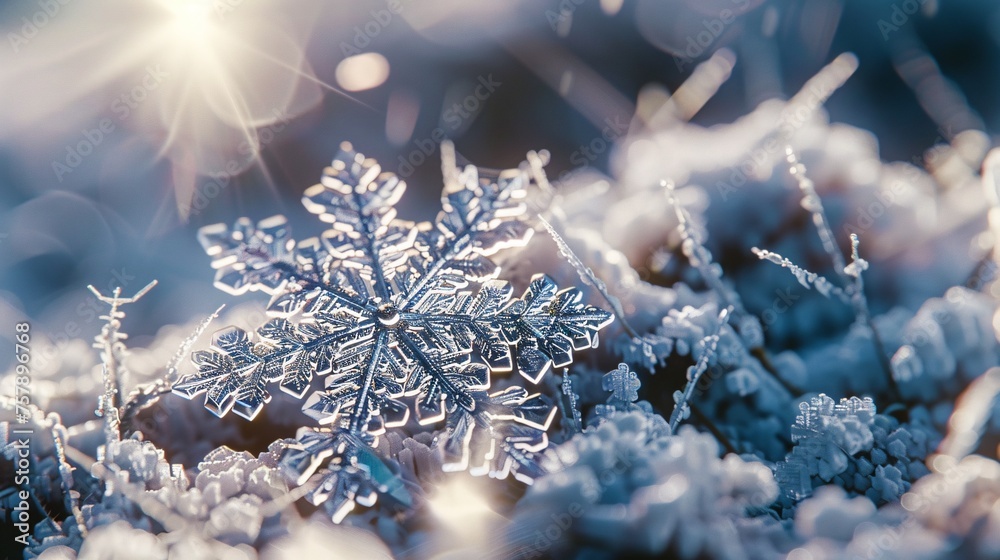 Snowflake Sunrise A Winter Wonderland Generative AI Snowflake Sunrise A Winter Wonderland Generative AI