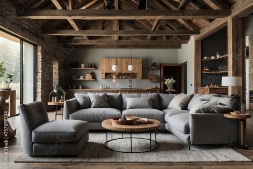 Rustic Grey Sofa Setting © Rabil