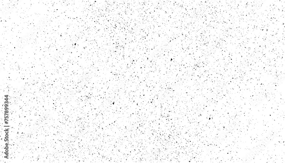 Subtle grain texture overlay. Black sand isolated on white background. Grunge overlay layer. Abstract black and white vector background. 