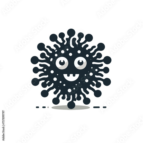 Bacteria, superbug, virus icons logo vector.