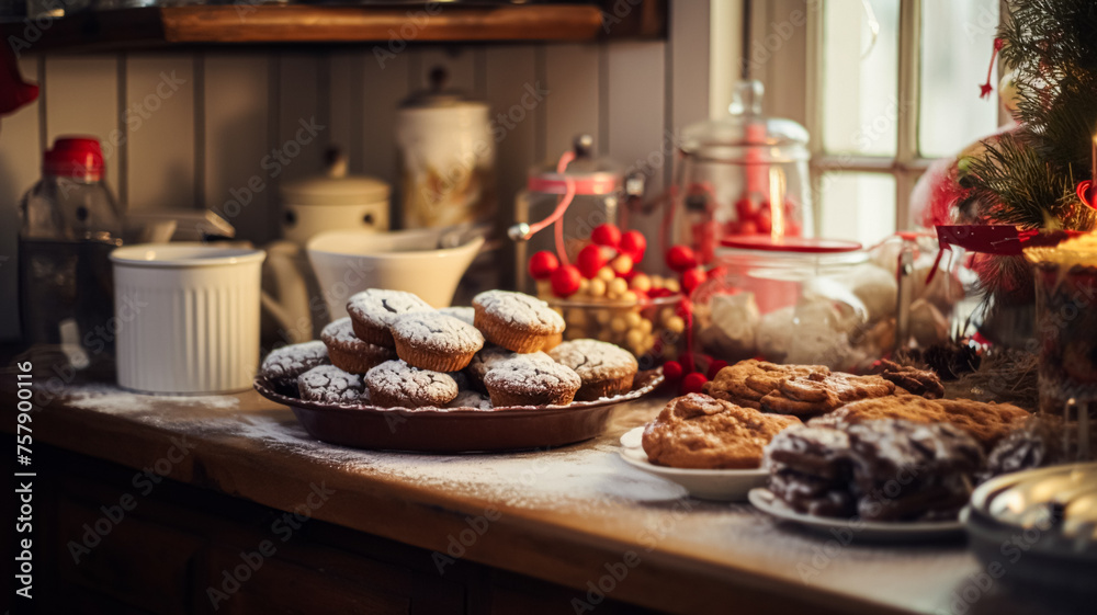 Christmas baking, holidays recipe and home cooking, holiday bakes, ingredients and preparation in English country cottage kitchen, homemade food and cookbook