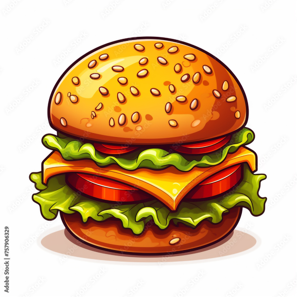 hamburger on a white background hamburger on a white background