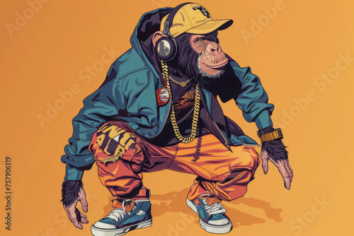 Illustration of a chimpanze...