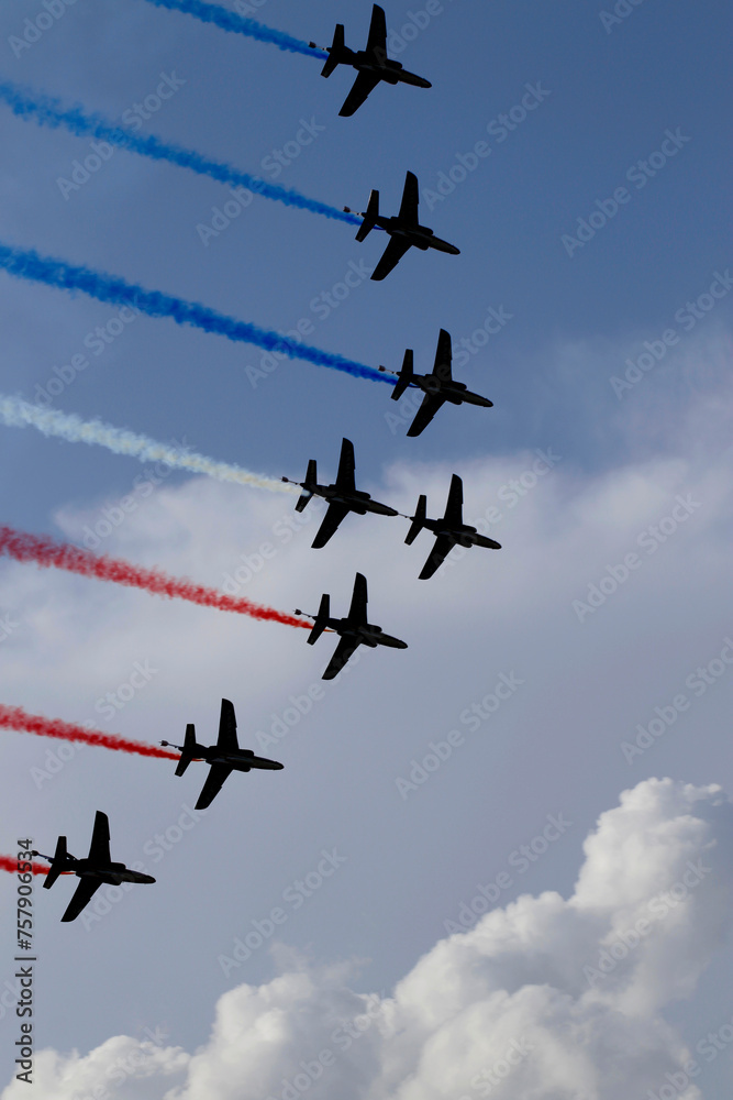 La patrouille de France en vol La patrouille de France en vol