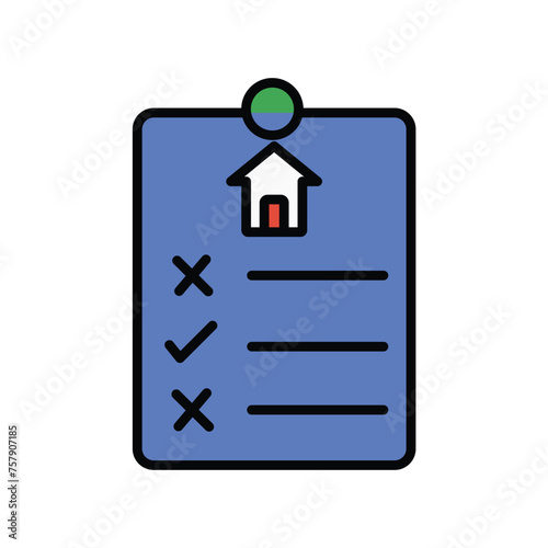 house rules icon with white background vector stock illustration